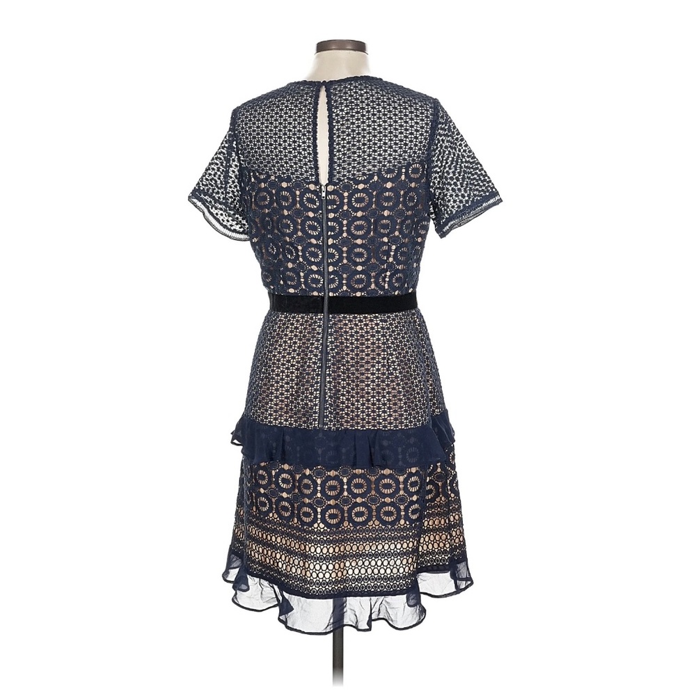 Navy Blue Lace Cocktail Dress - Picture 8 of 11